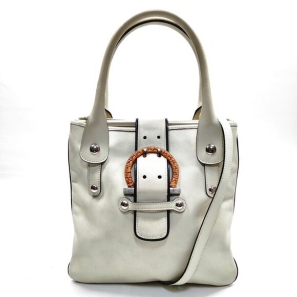 Ferragamo Hand Bag White Leather 1655732 - Picture 1 of 9